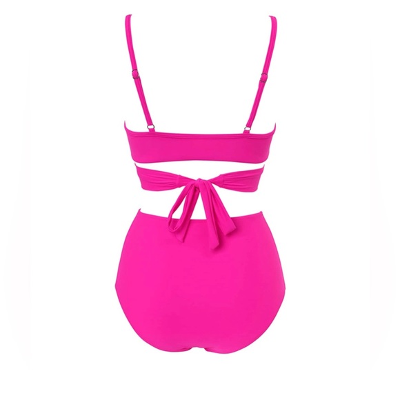 SUUKSESS Women Wrap Bikini Set Push Up High Waisted 2 Piece Swimsuits Size Large - Picture 2 of 6